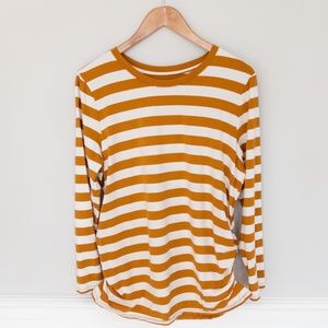 Old Navy Orange Striped Maternity Top - XL